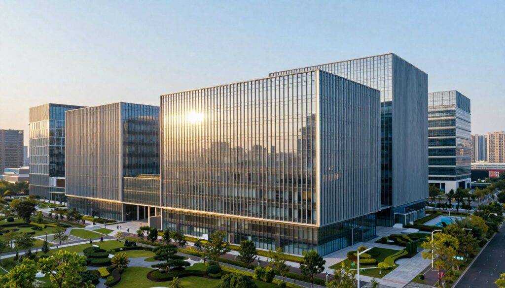 Moderne Architektur mit Glasfassade