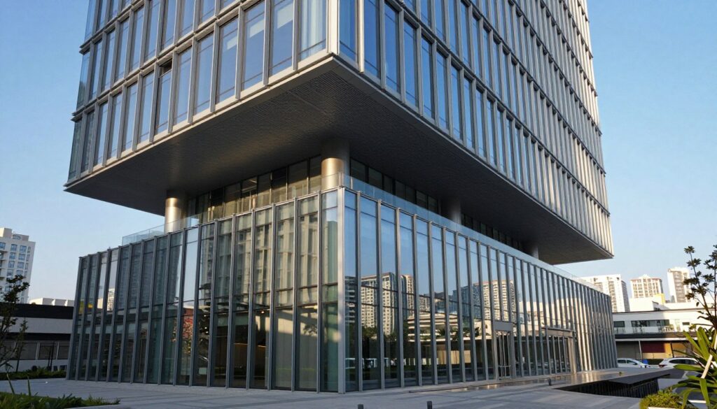 Moderne Verglasung und Sonnenschutz in der Architektur