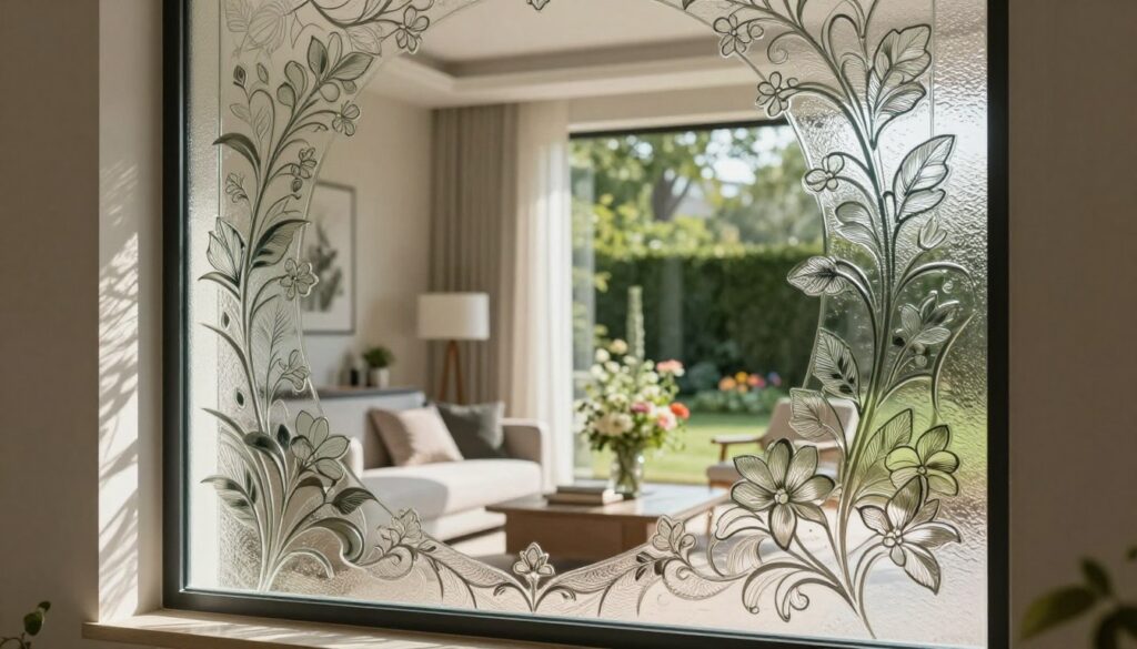 Ornamentglas als Sichtschutzglas