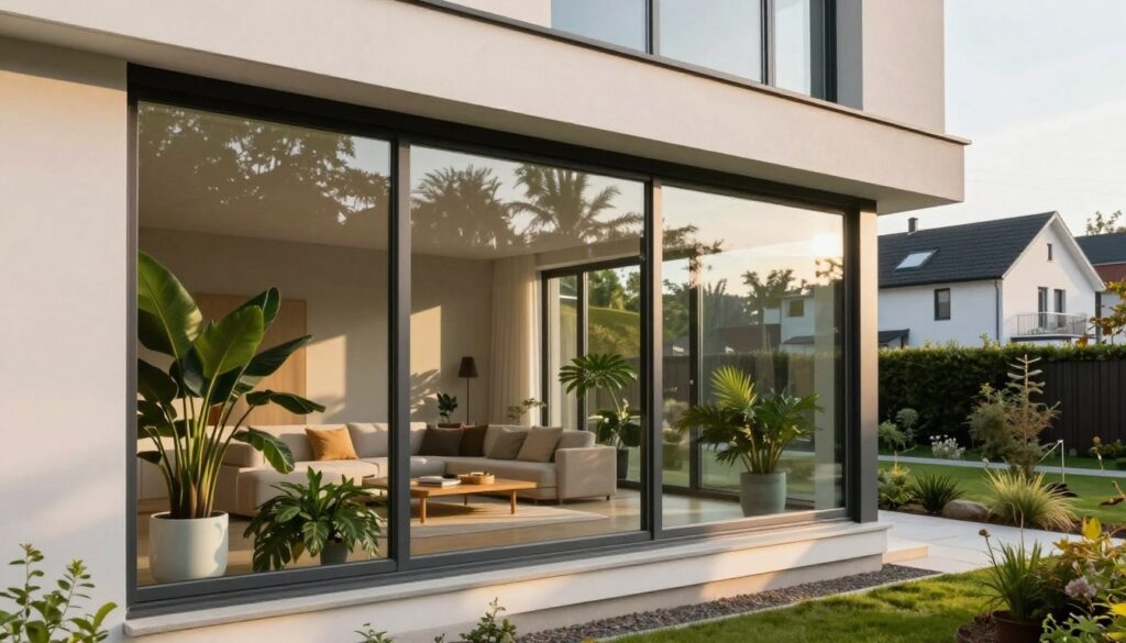 Sprossenfenster modern im Neubau
