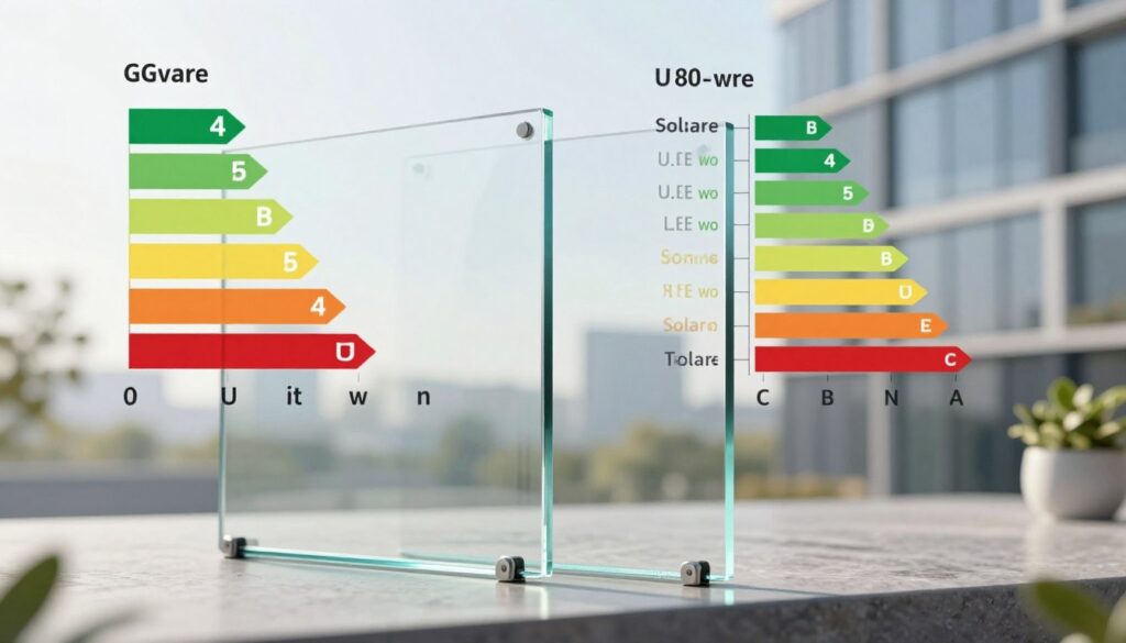g-Wert Glas im Vergleich zu anderen Parametern